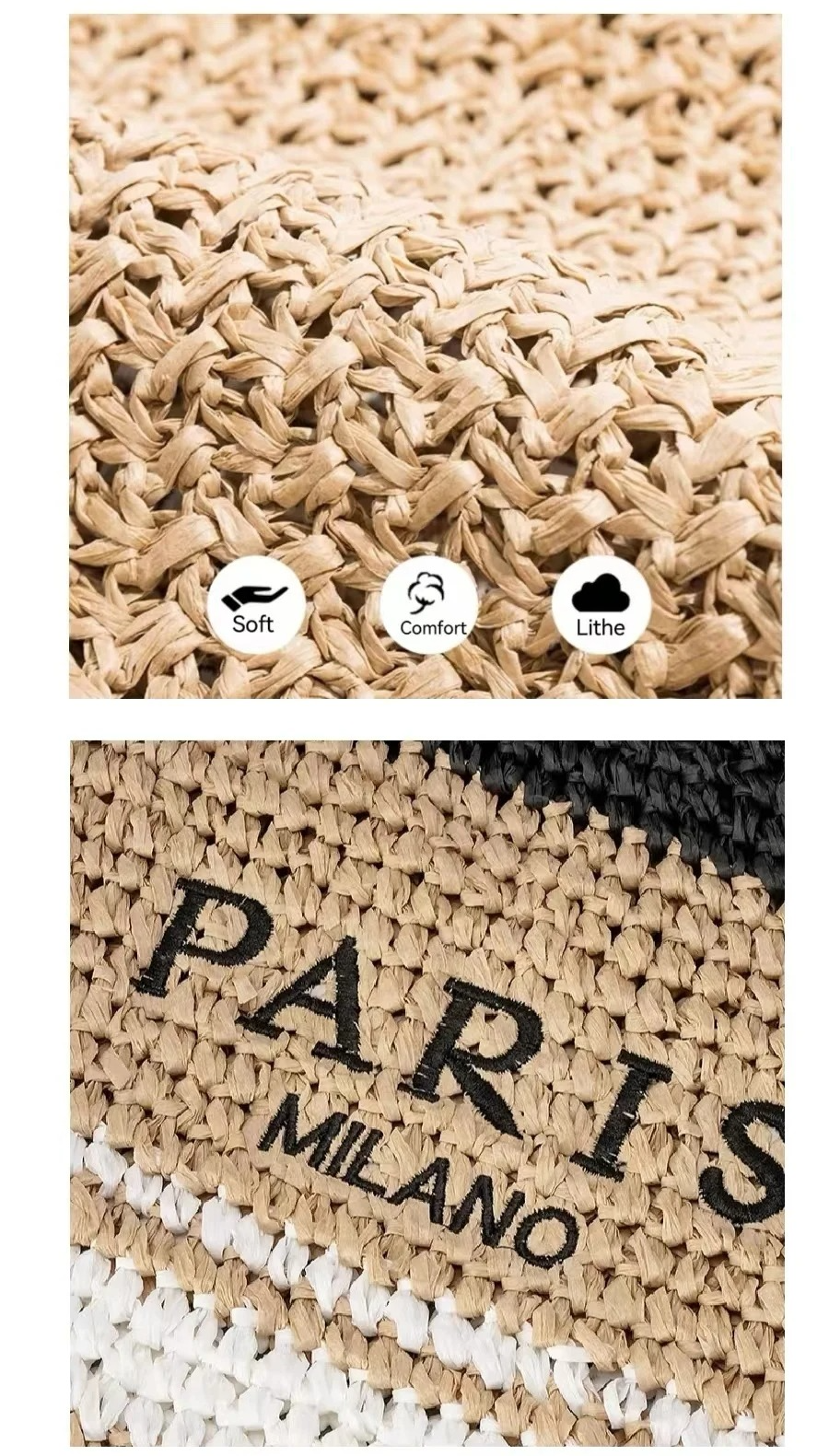 WIDE STRAW CARRY BAG