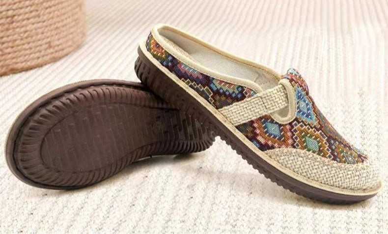 LINEN ALL-SEASON SLIPPERS