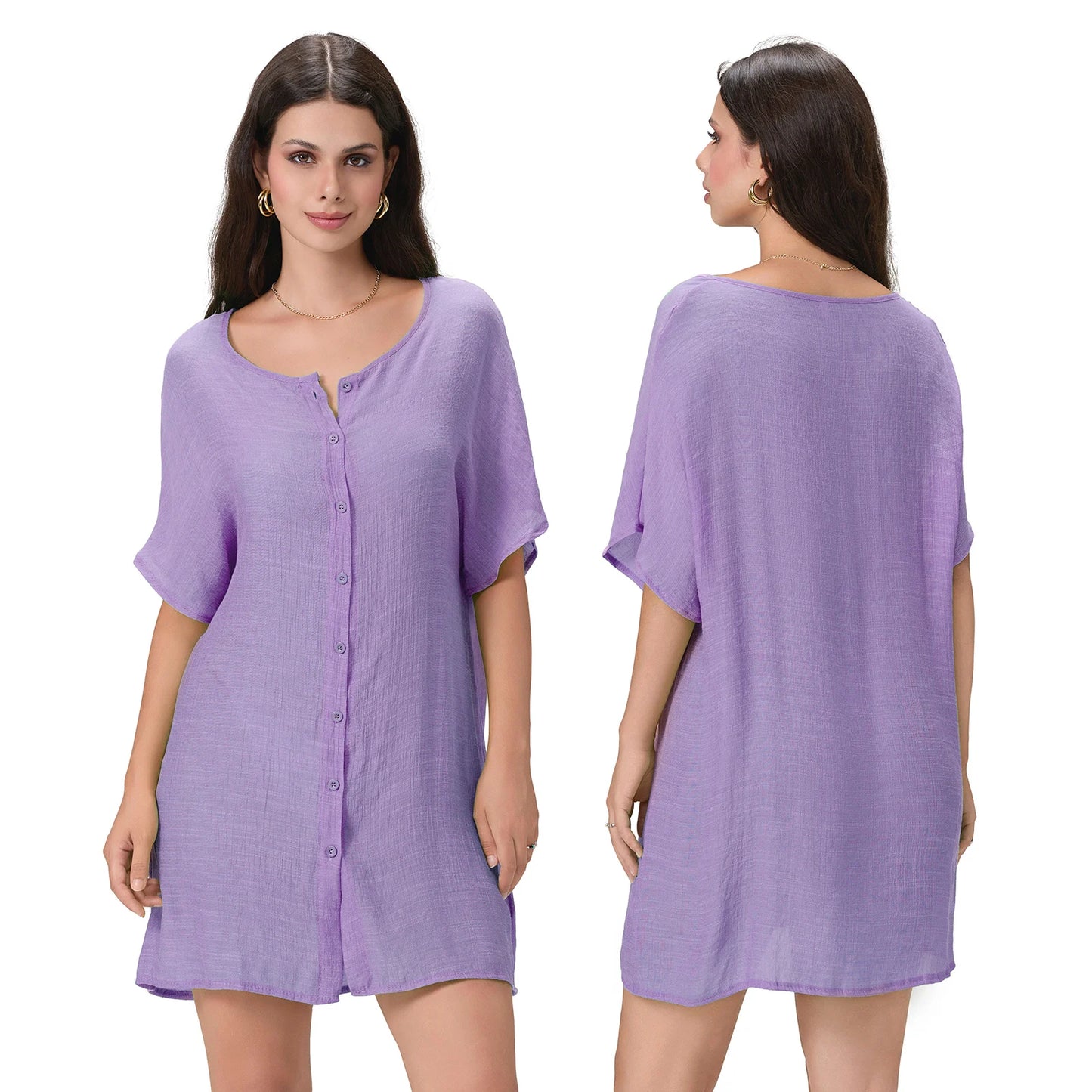 SHIRT DRESS COVER-UP
