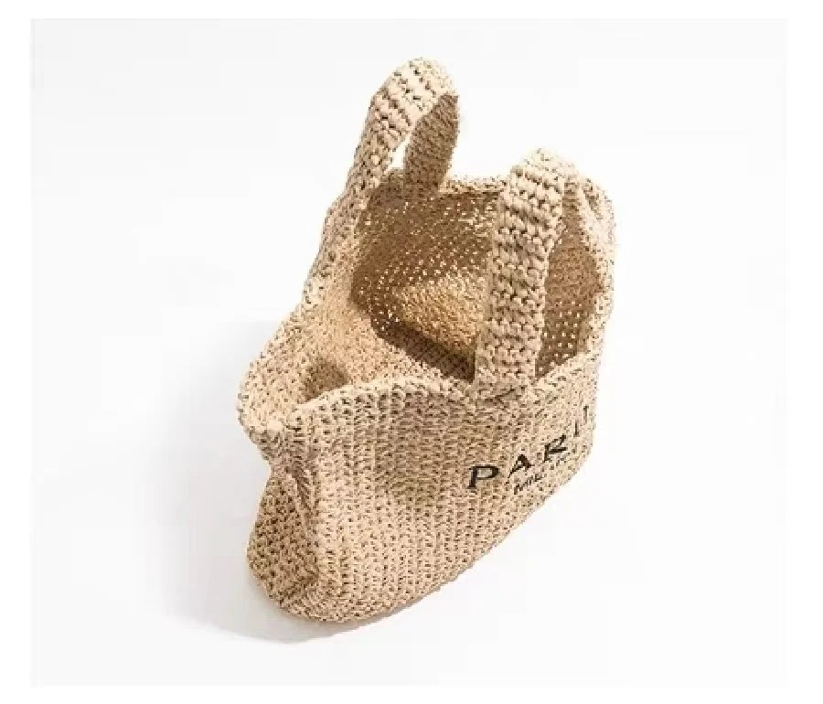 WIDE STRAW CARRY BAG