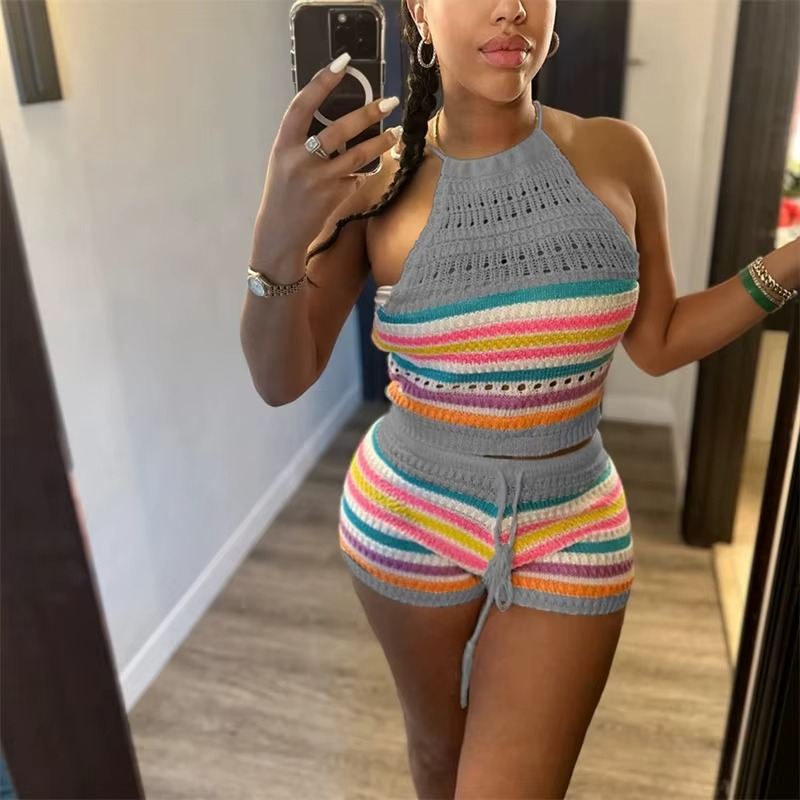 STRIPED TOP WITH SHORT