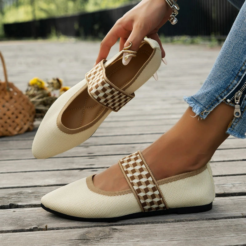 BALLET FLAT MESH SHOE