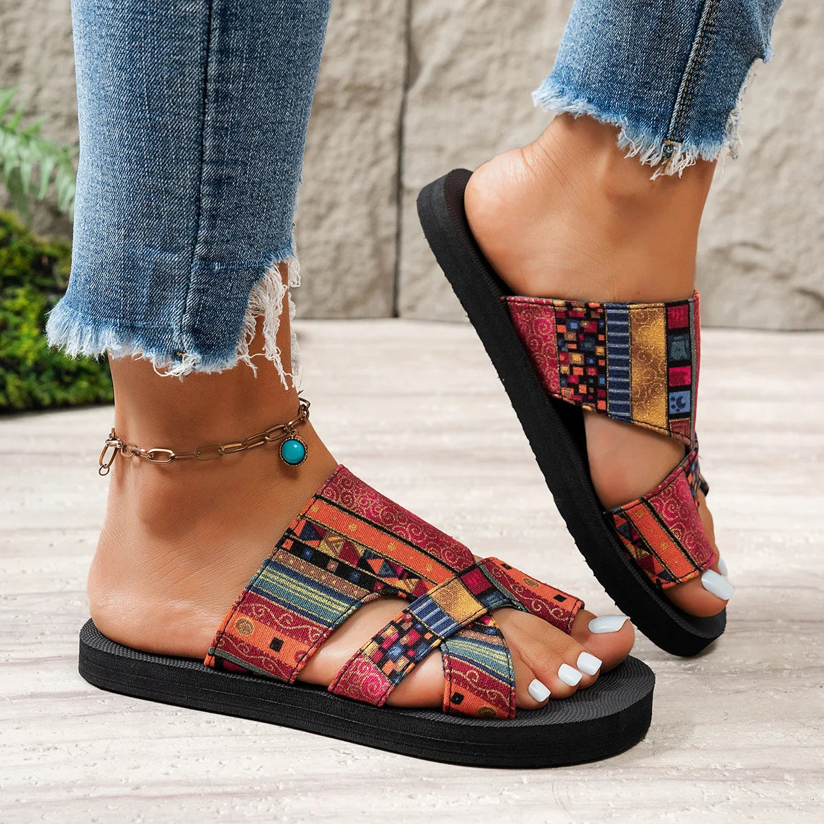 OPEN TOE BEACH SANDALS