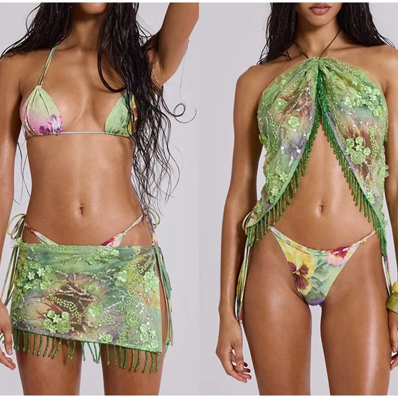 HALTER TOP MINI SKIRT 3 PIECE SET