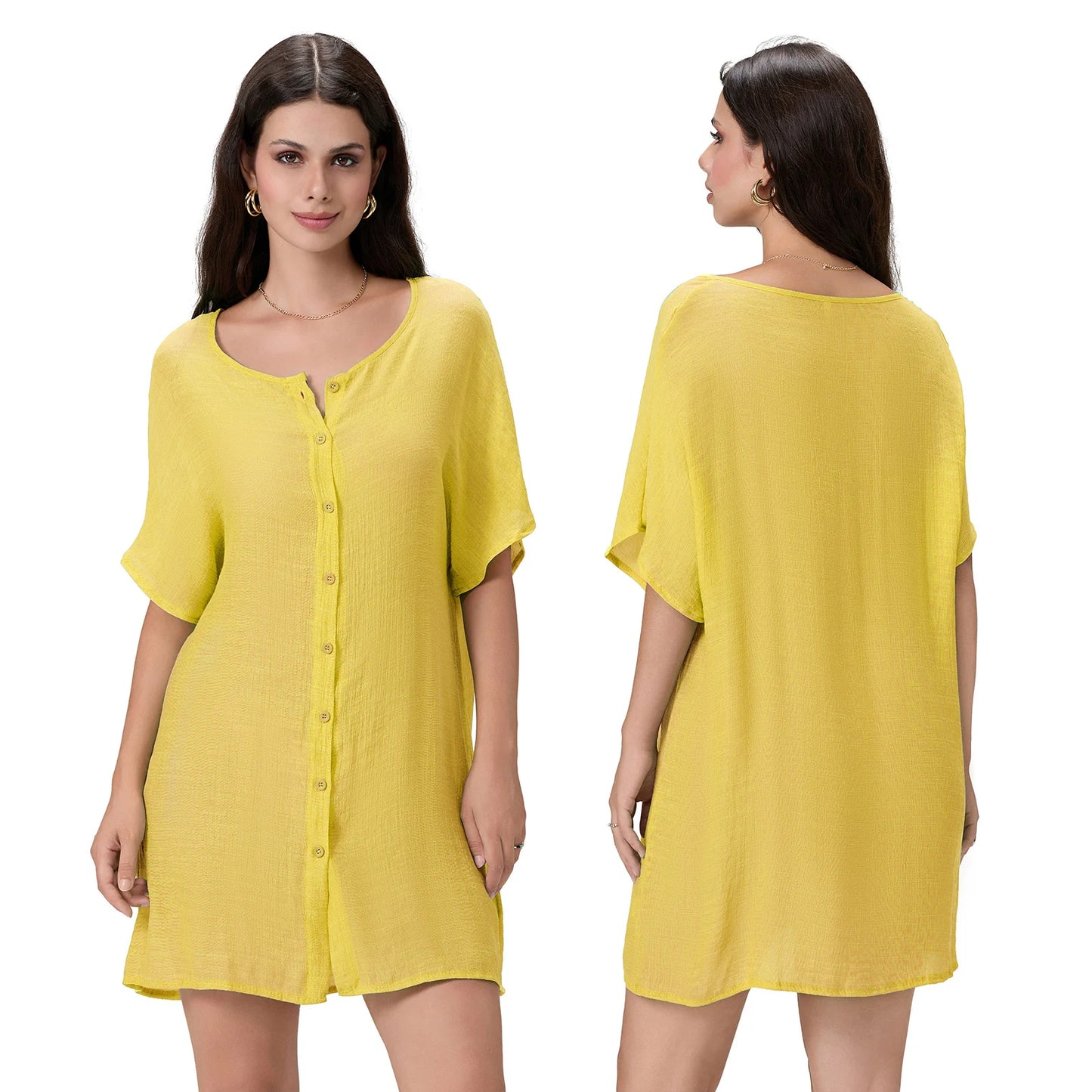 SHIRT DRESS COVER-UP