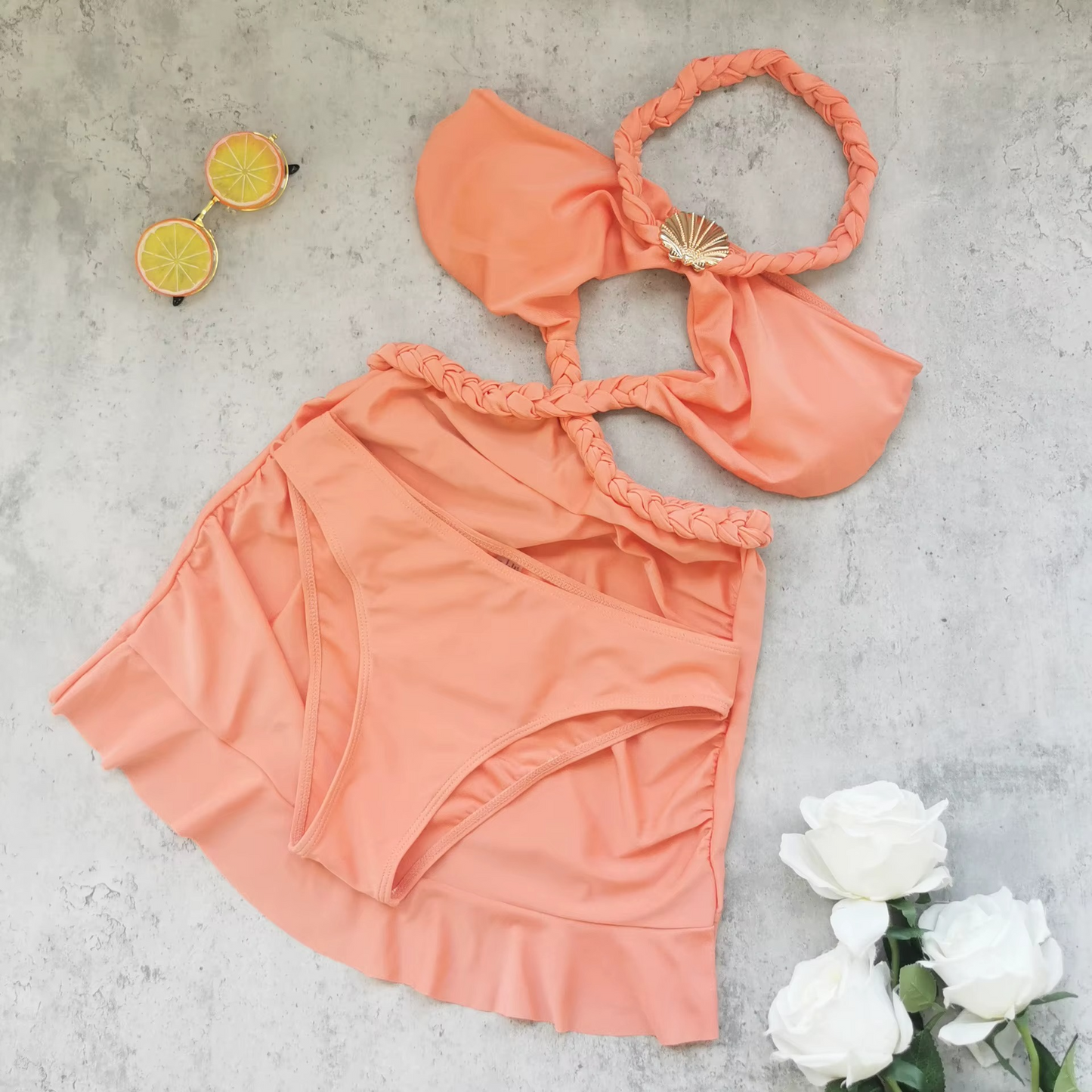 HOLLOW HALTER SKIRT