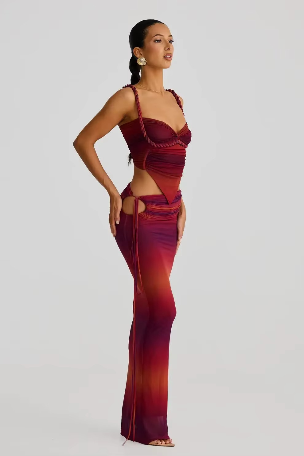 2 PIECE SEE-THROUGH MESH SET