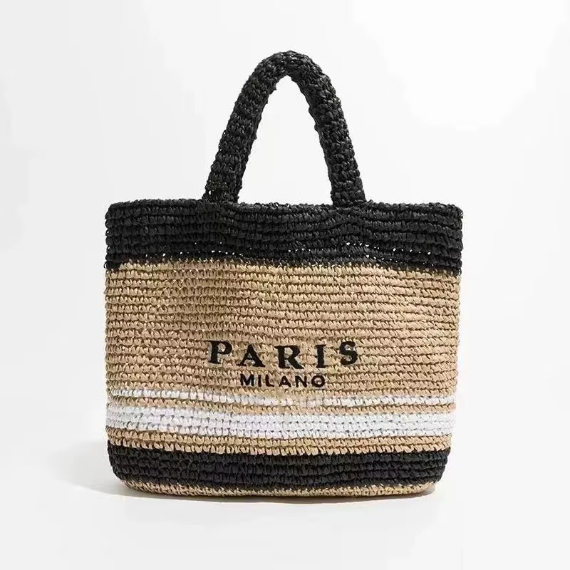 WIDE STRAW CARRY BAG