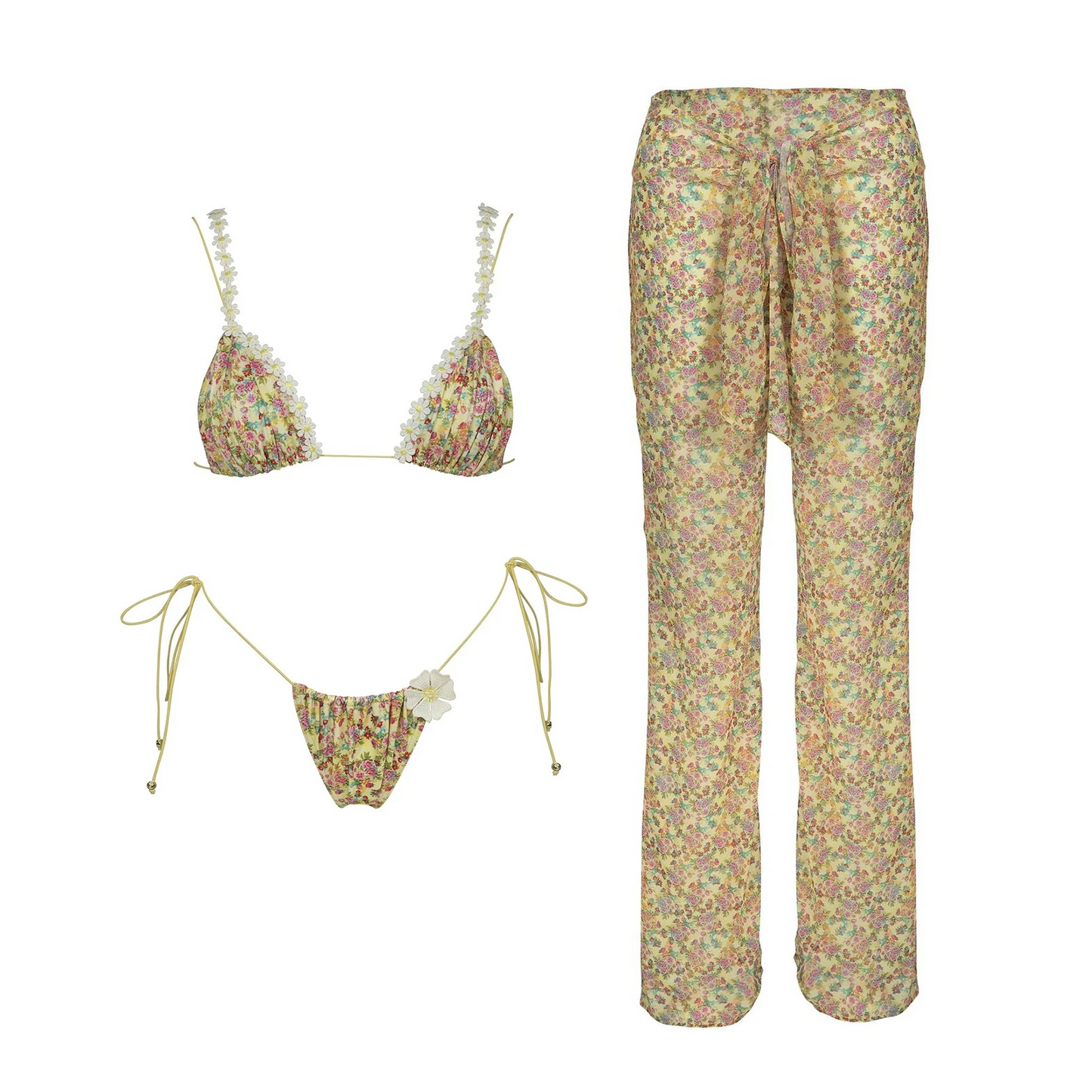 BIKINI + COVERUP PANT RESORT WEAR