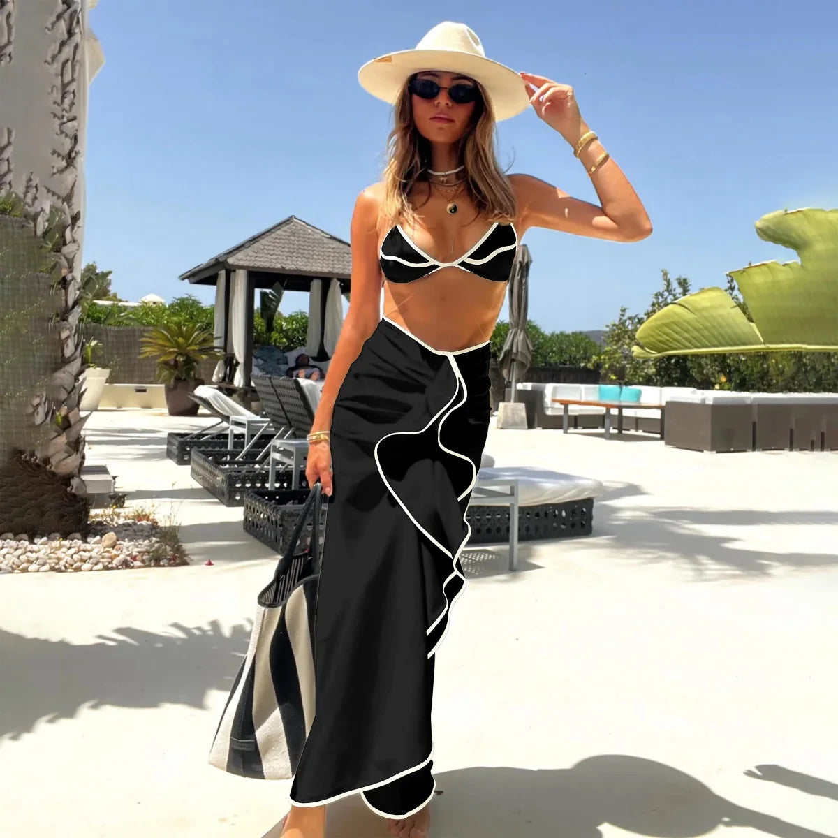 RUFFLE 3 PIECE RESORT WEAR
