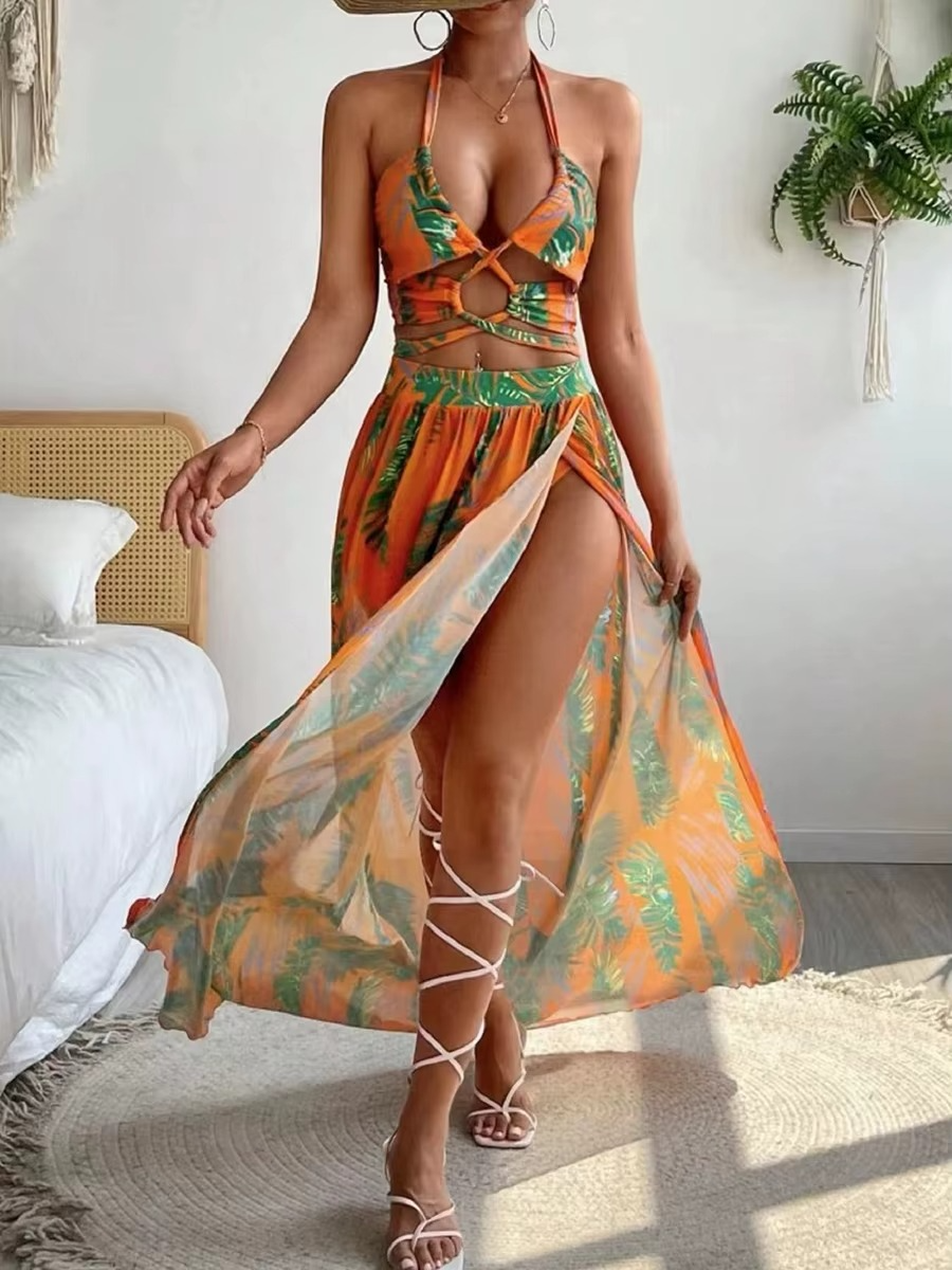 BIKINI WITH SLIT COVERUP