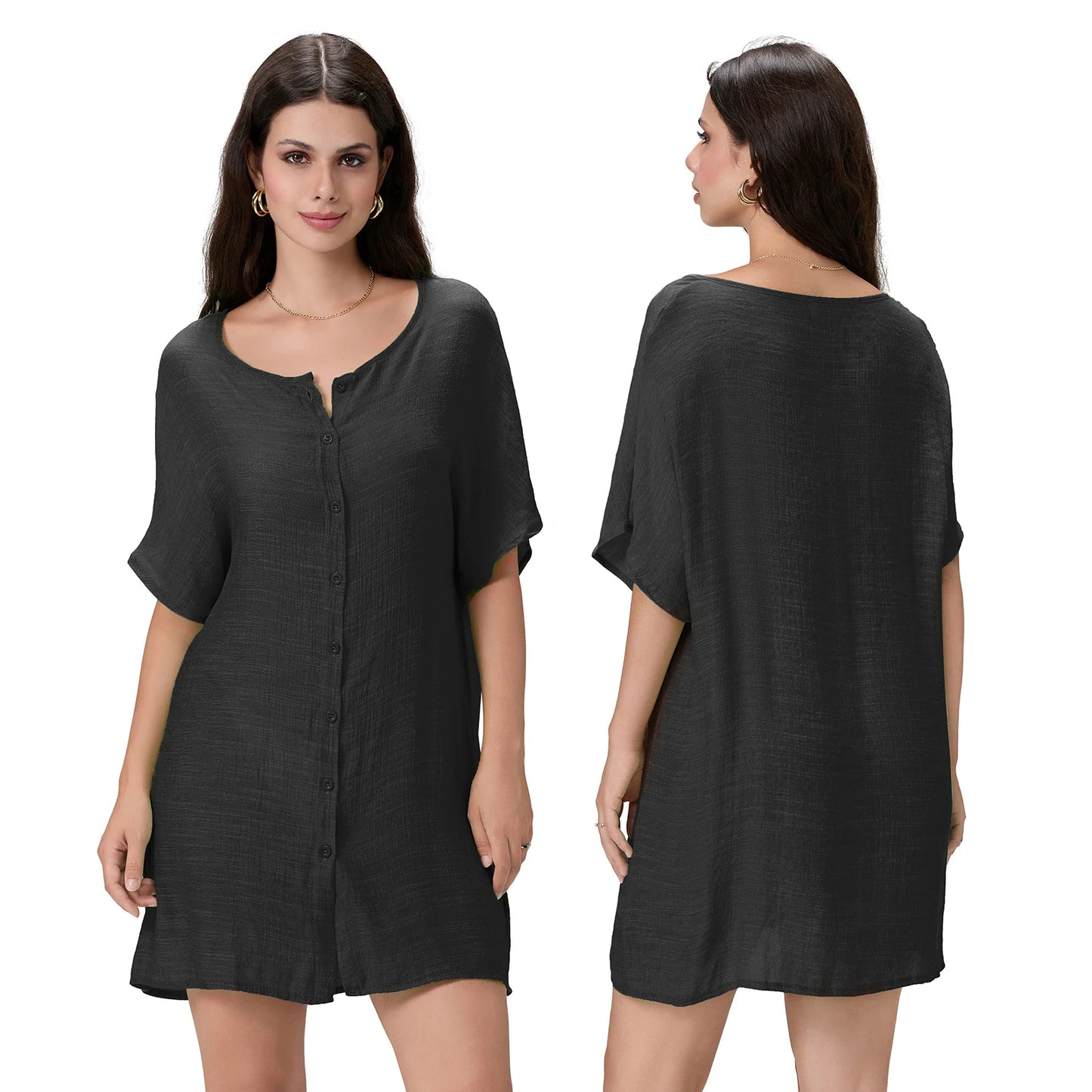 SHIRT DRESS COVER-UP