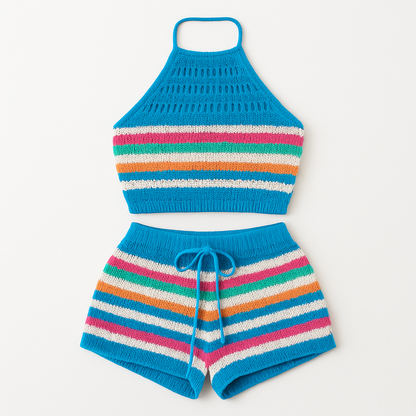 STRIPED TOP WITH SHORT