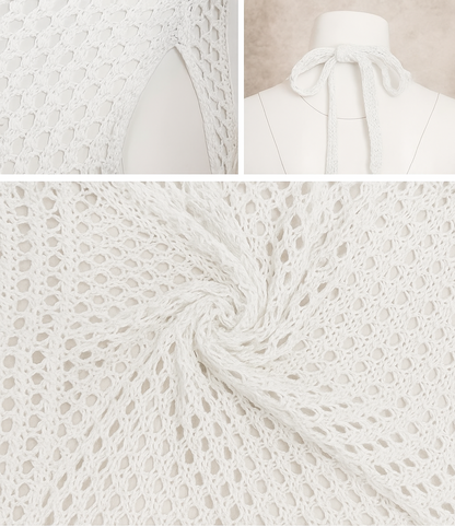 MESH SIDE-SPLIT COVER UP