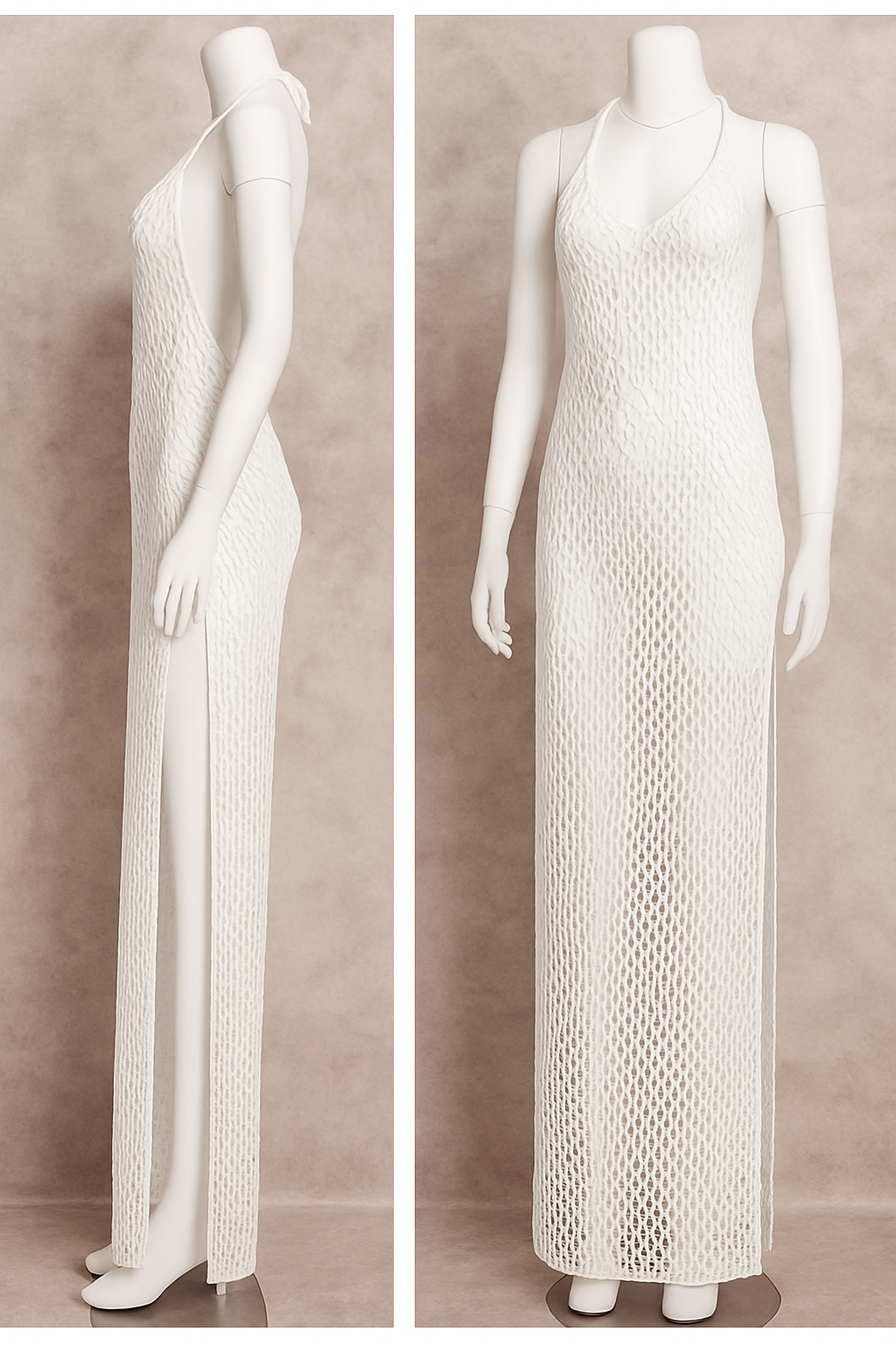 MESH SIDE-SPLIT COVER UP