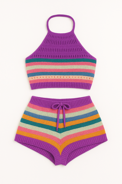 STRIPED TOP WITH SHORT
