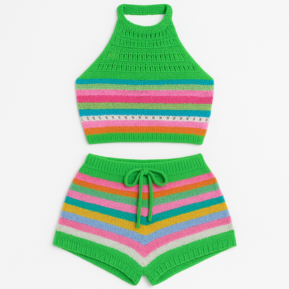 STRIPED TOP WITH SHORT
