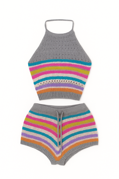 STRIPED TOP WITH SHORT