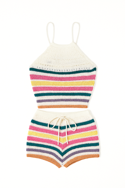 STRIPED TOP WITH SHORT