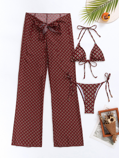 BIKINI + COVERUP PANT RESORT WEAR