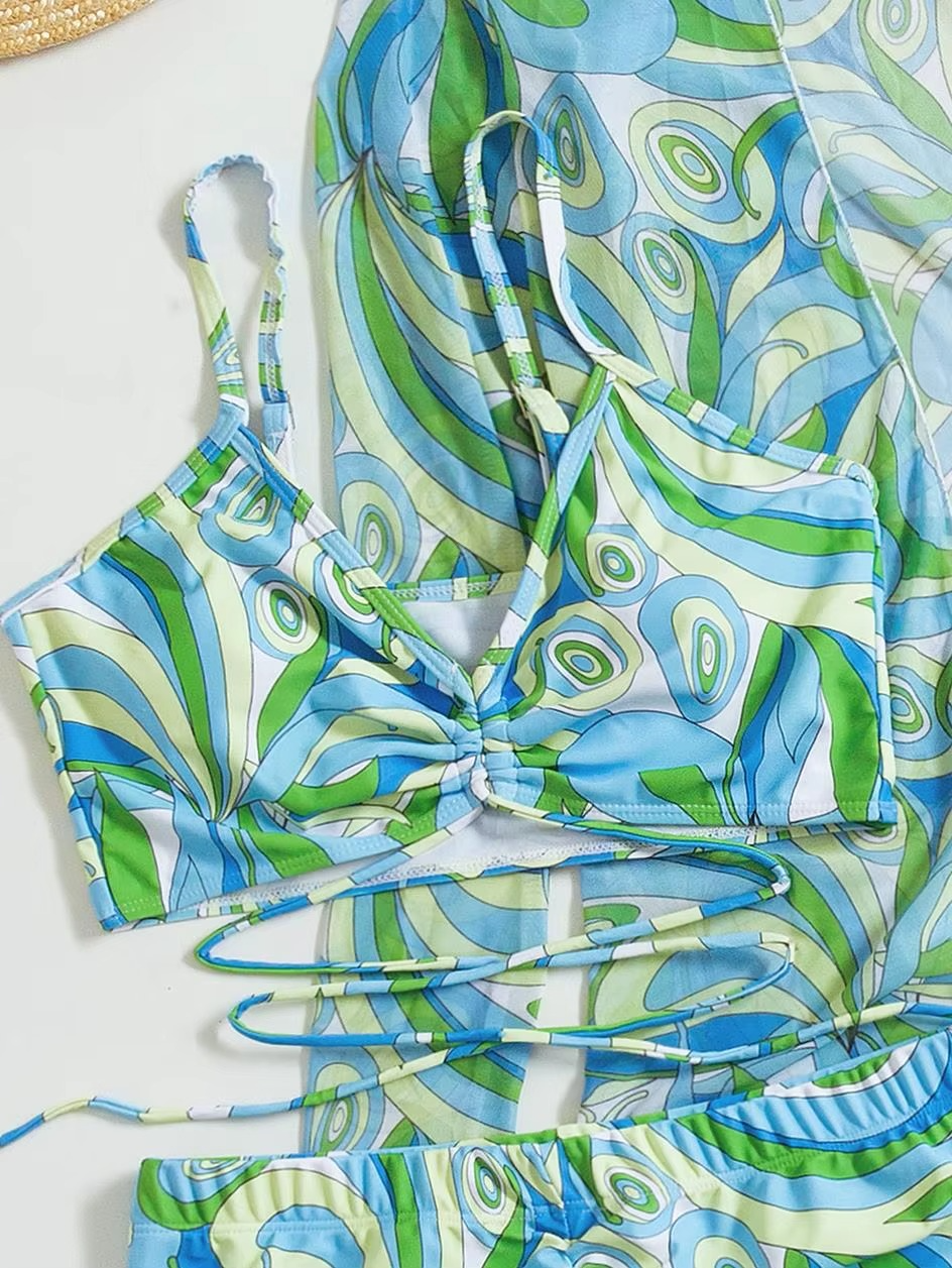 3-PIECE TROPICAL BEACHWEAR