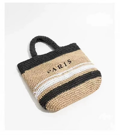 WIDE STRAW CARRY BAG