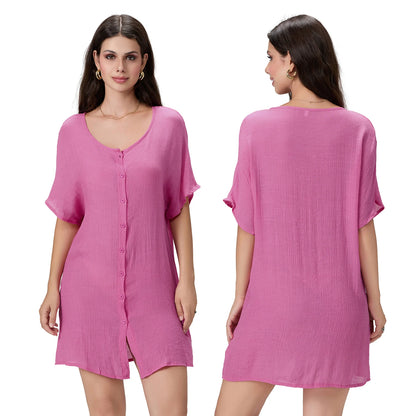 SHIRT DRESS COVER-UP