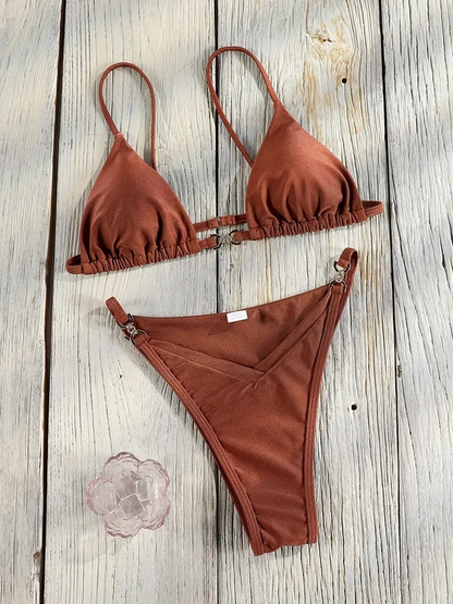 V CUT SOLID BIKINI