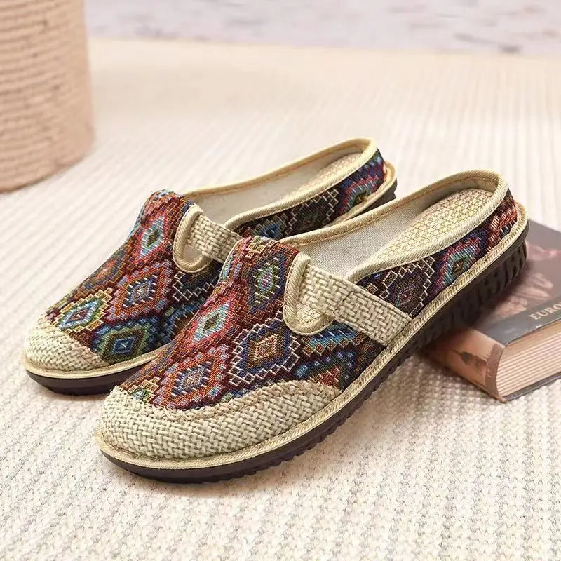 LINEN ALL-SEASON SLIPPERS