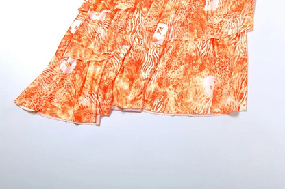 HALTER LONG RUFFLE SKIRT SET
