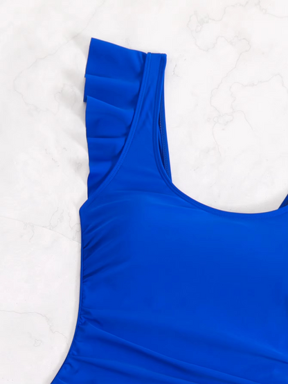 RUFFLE U-NECK BEACHWEAR