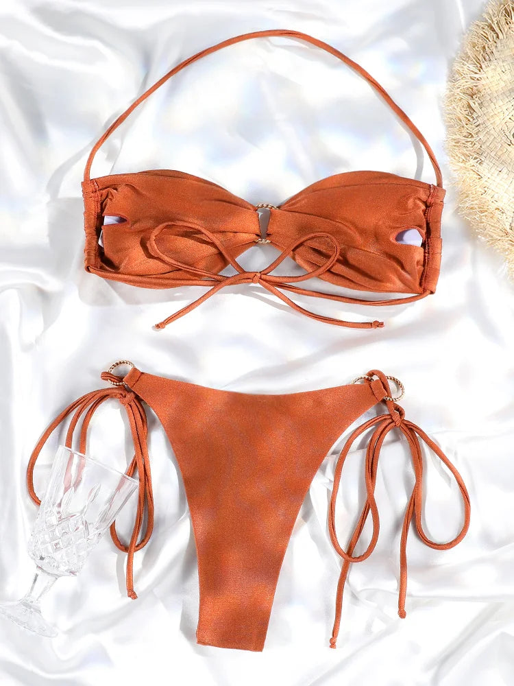 HALTER LOW WAIST BIKINI SET