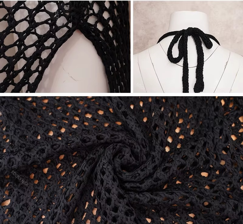 MESH SIDE-SPLIT COVER UP