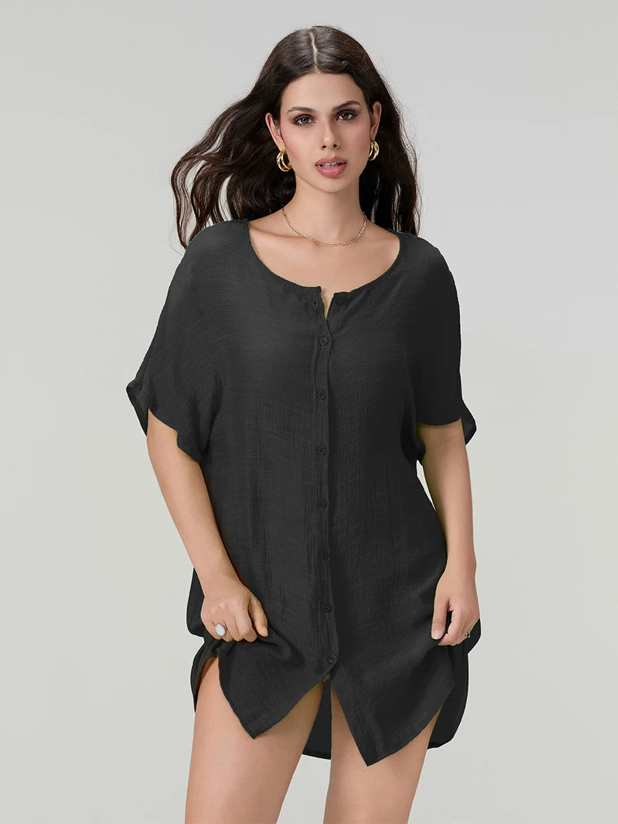 SHIRT DRESS COVER-UP