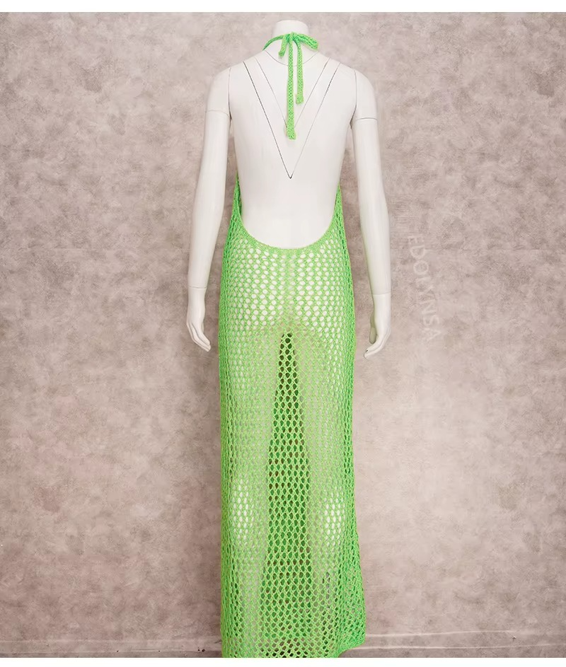 MESH SIDE-SPLIT COVER UP
