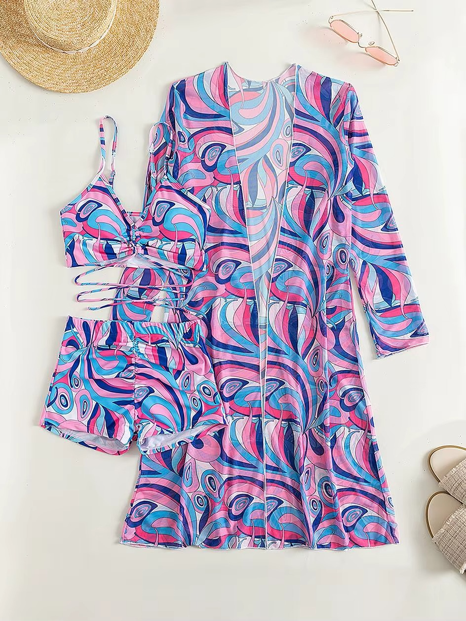 3-PIECE TROPICAL BEACHWEAR