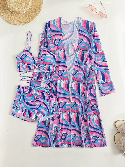 3-PIECE TROPICAL BEACHWEAR