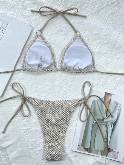 SOLID MESH BIKINI