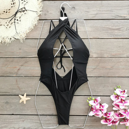 HOLLOW OUT ONE PICE BIKINI