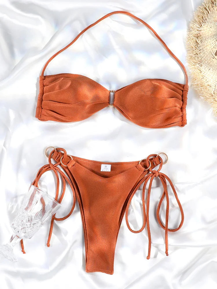 HALTER LOW WAIST BIKINI SET