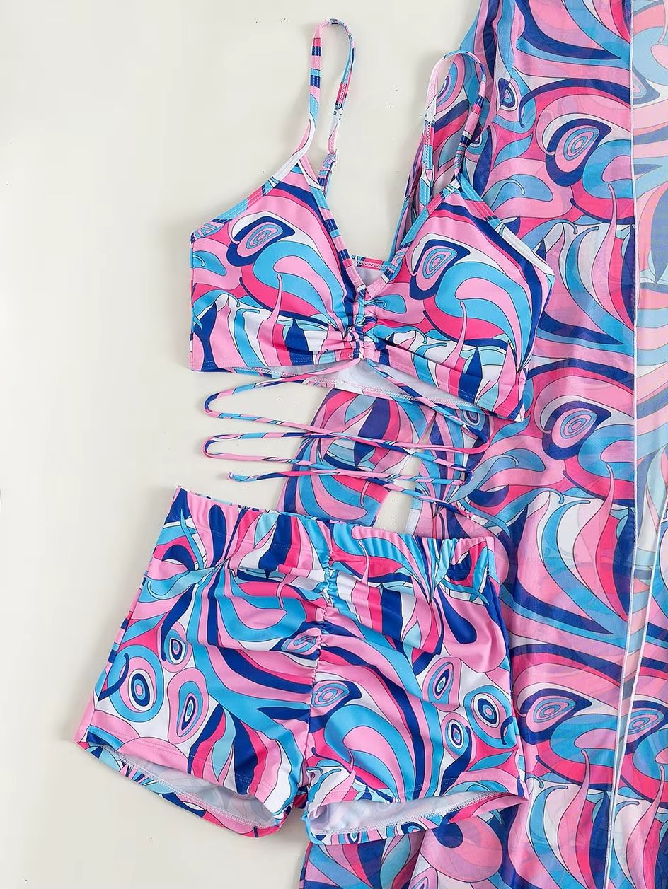 3-PIECE TROPICAL BEACHWEAR