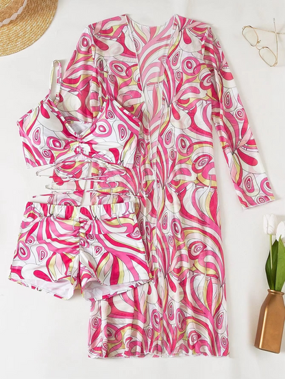3-PIECE TROPICAL BEACHWEAR