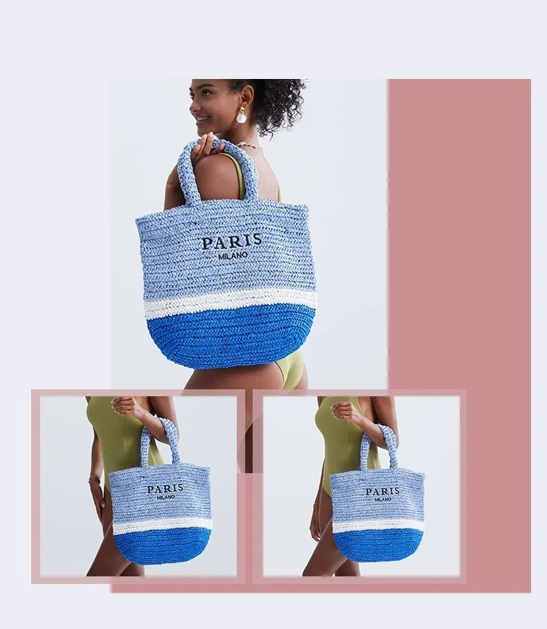 WIDE STRAW CARRY BAG