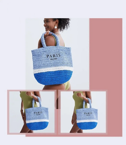 WIDE STRAW CARRY BAG