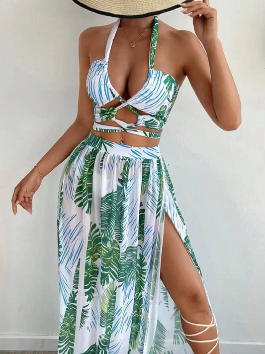 BIKINI WITH SLIT COVERUP