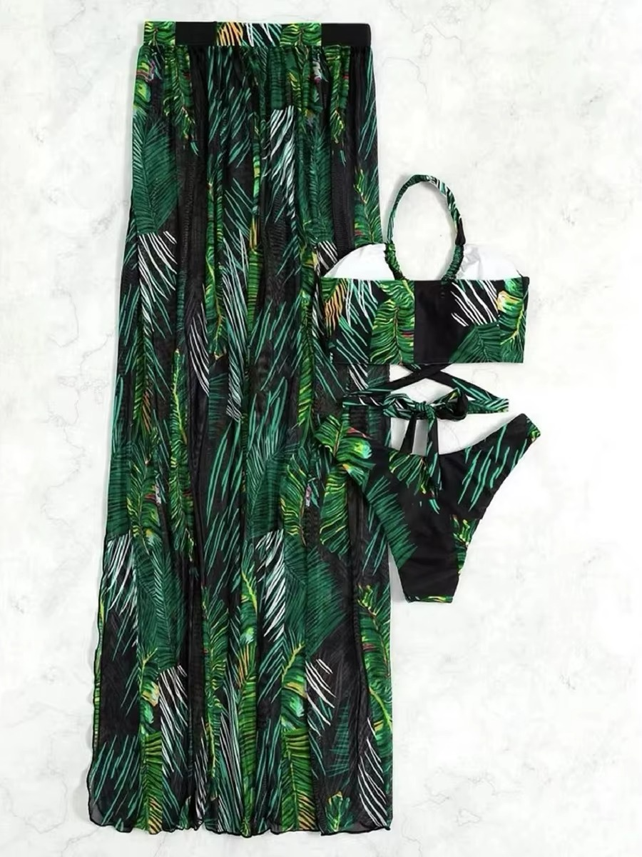 BIKINI WITH SLIT COVERUP