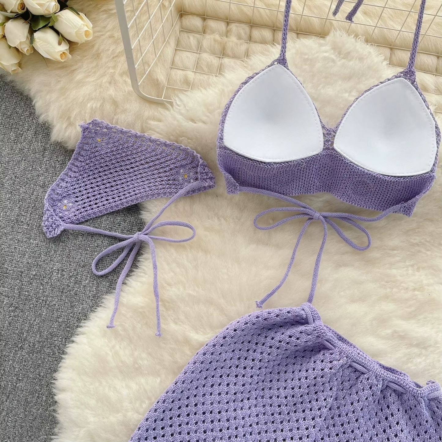 KNITTED TOP & MINI SKIRT