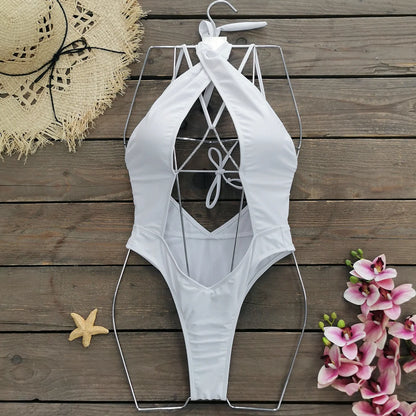 HOLLOW OUT ONE PICE BIKINI