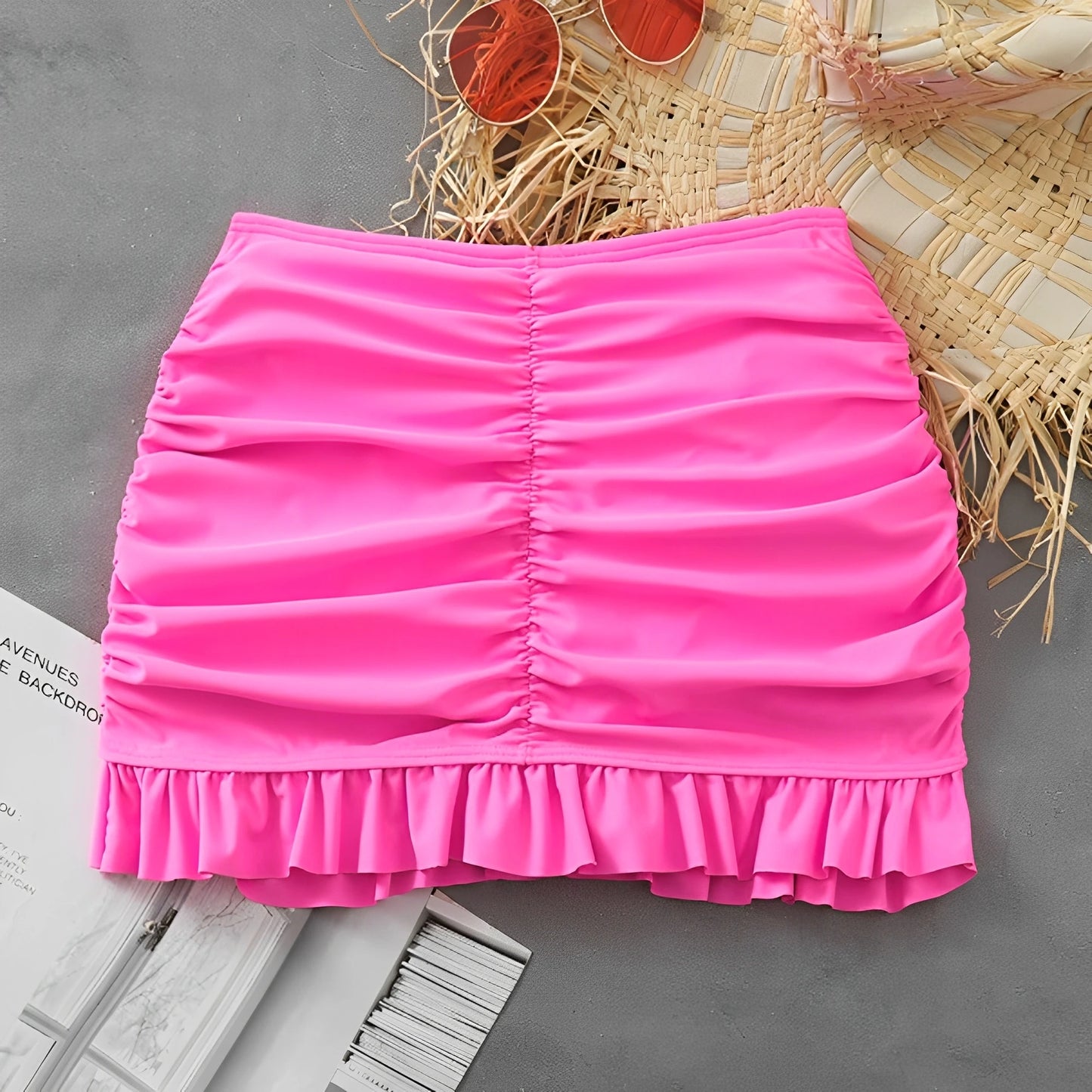 HOT PINK SKIRT COVER-UP