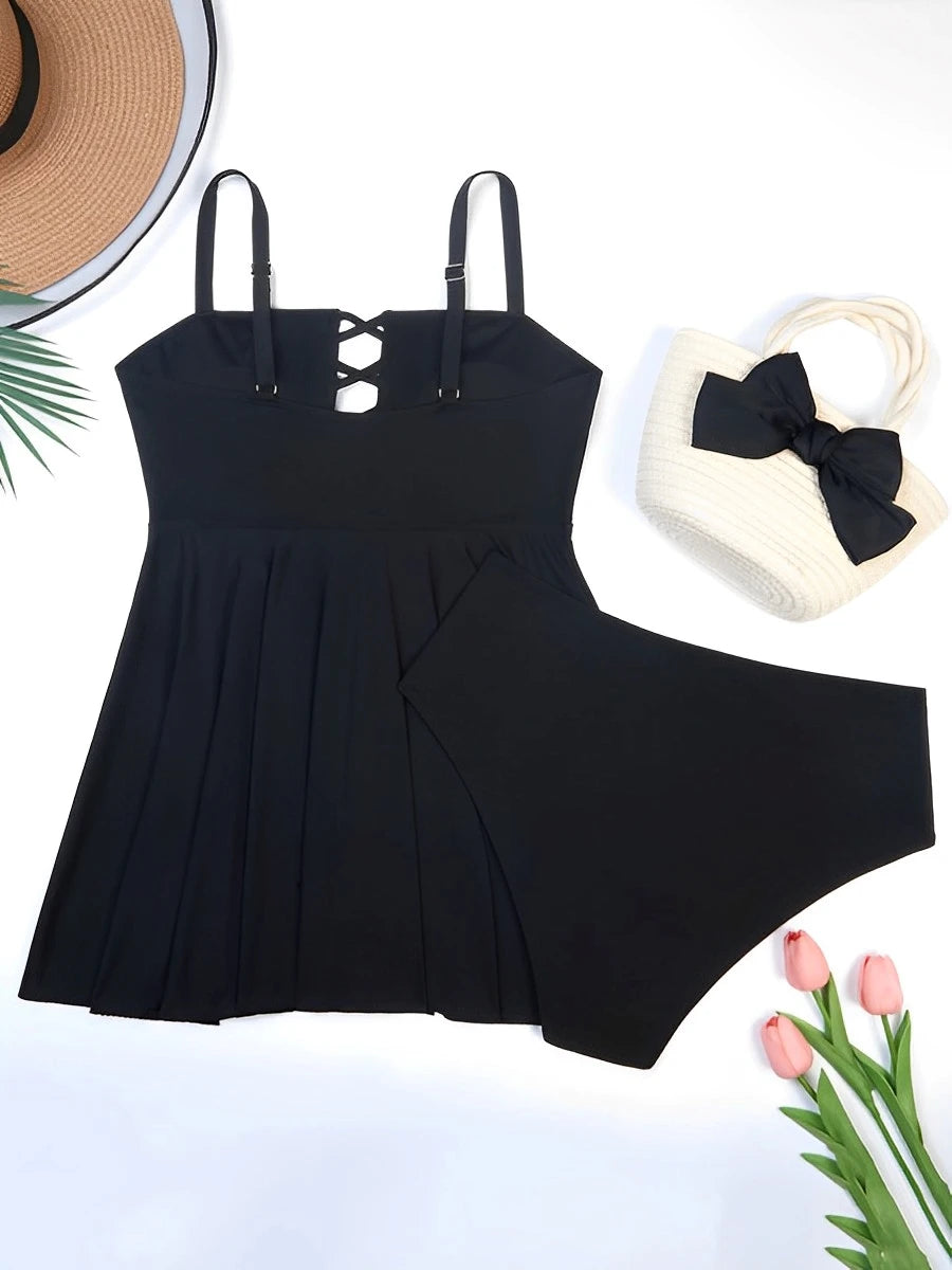 PLUS SIZE TANKINI DRESS